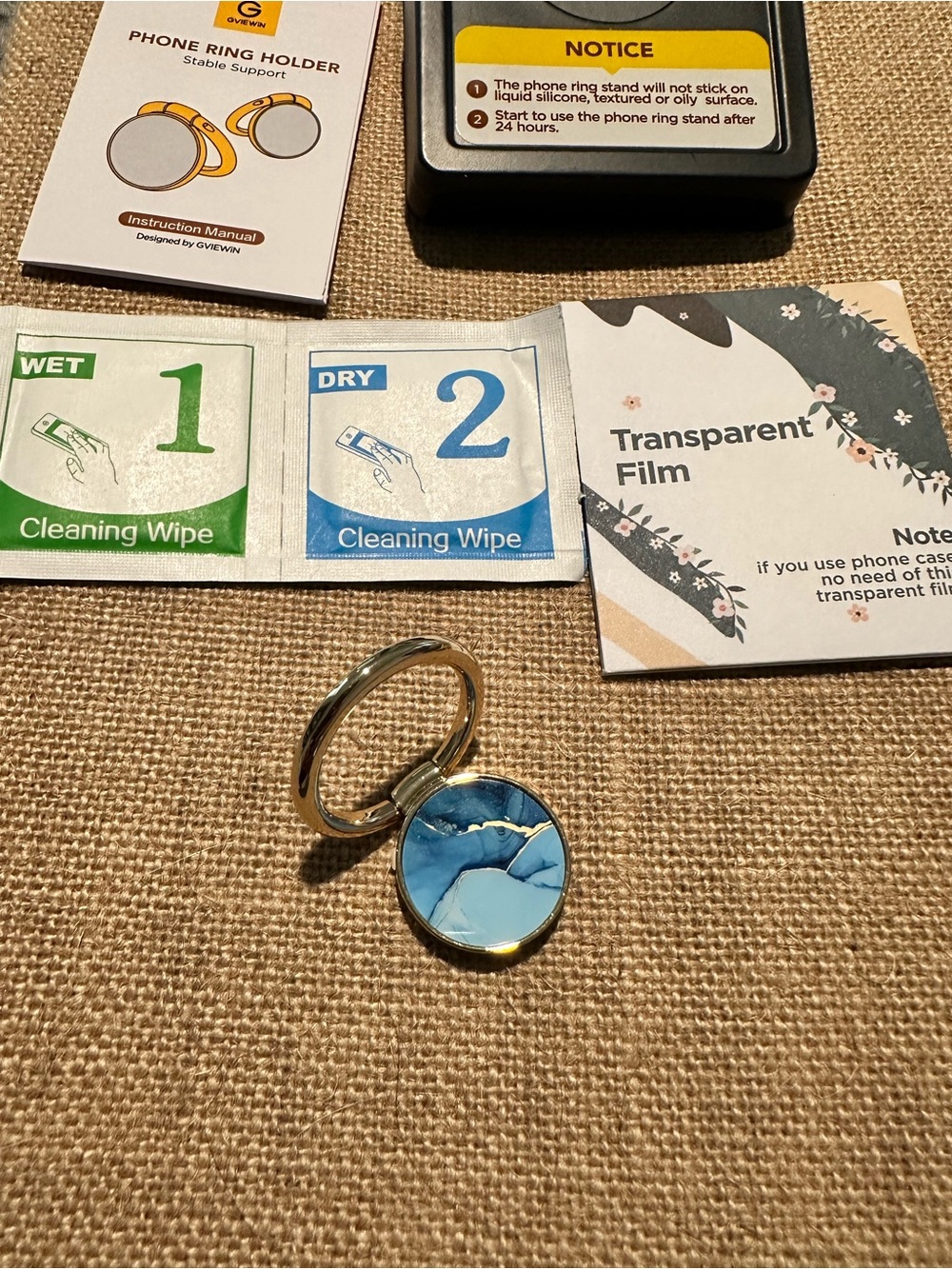 Gviewin Marble/Gold phone loop - BNIB
